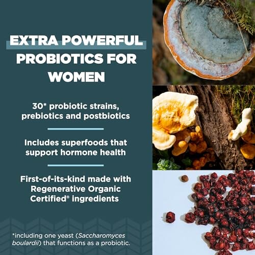 Probiotics for women with superfoods and ingredients.