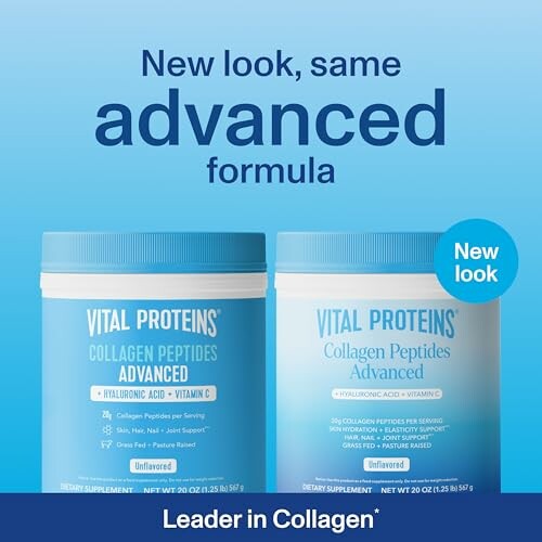 Vital Proteins Collagen Peptides Advanced formula with new look.